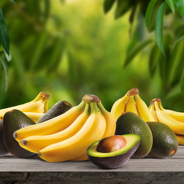 Sconto 40% su avocado e banane